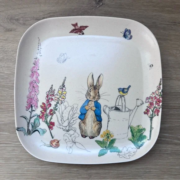 Beatrix Potter Peter Rabbit Set of 8 Plates Bamboo Fibre Easter - SEE NOTES - Picture 10 of 11